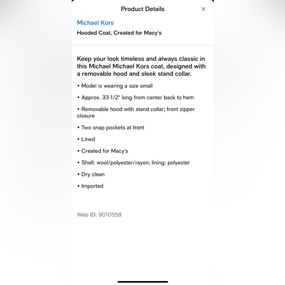 MICHAEL Michael Hooded Coat - Picture 12 of 12